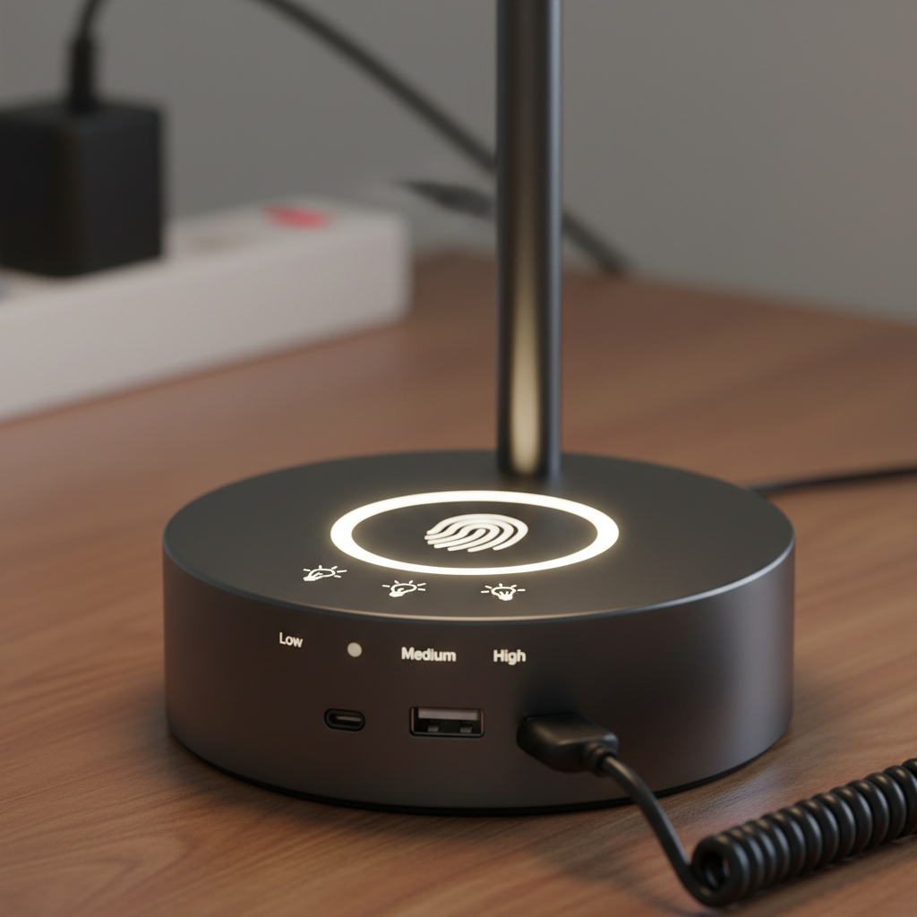 Variateur et port USB lampe de chevet